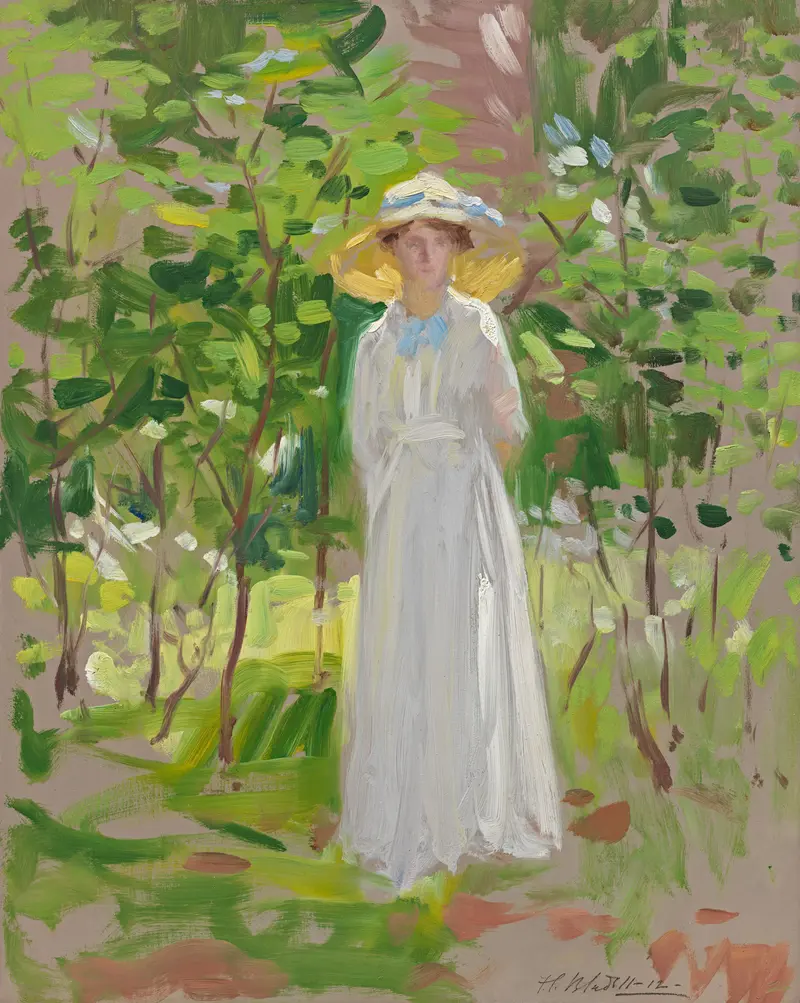 Francis Campbell Boileau Cadell - Jean Cadell among trees